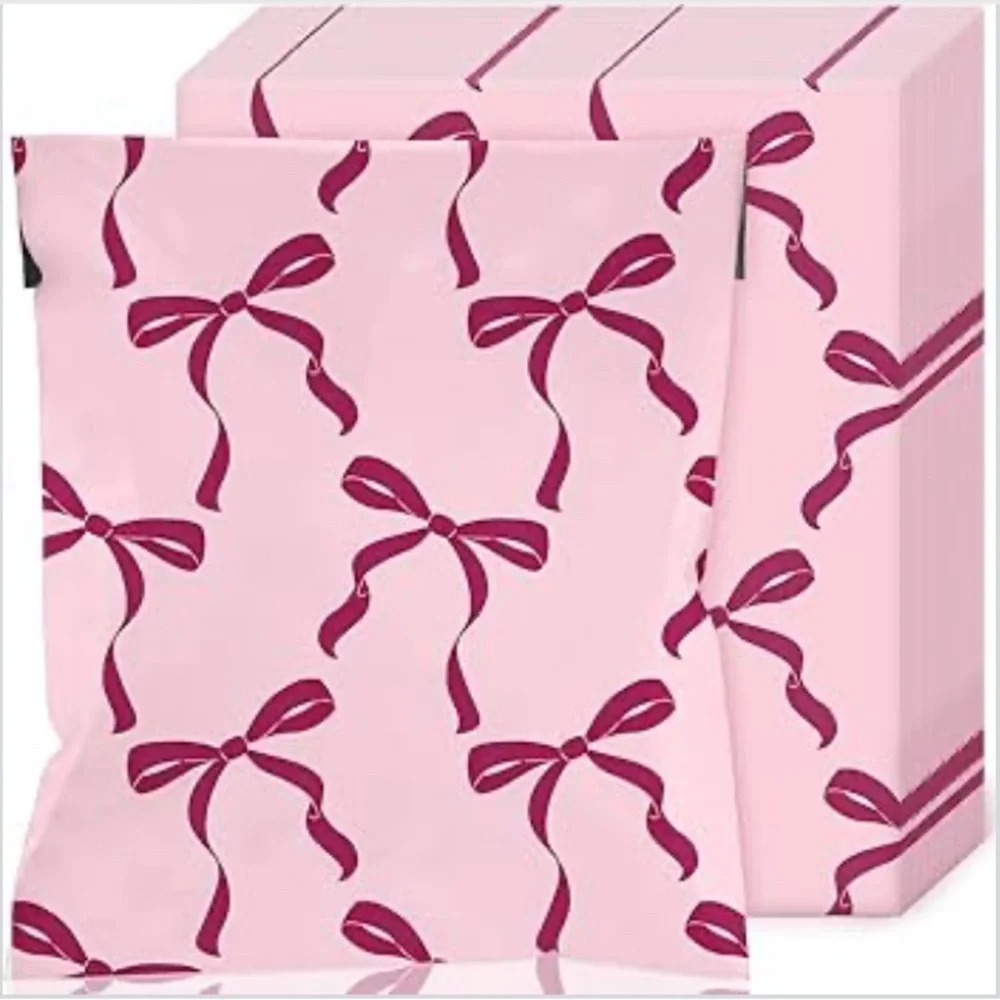 25 Bow Print 10x13 Poly Mailers